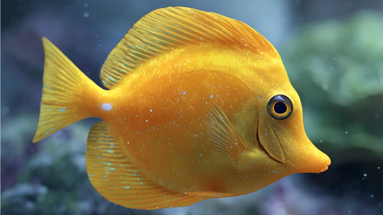 Yellow Tang with Ich